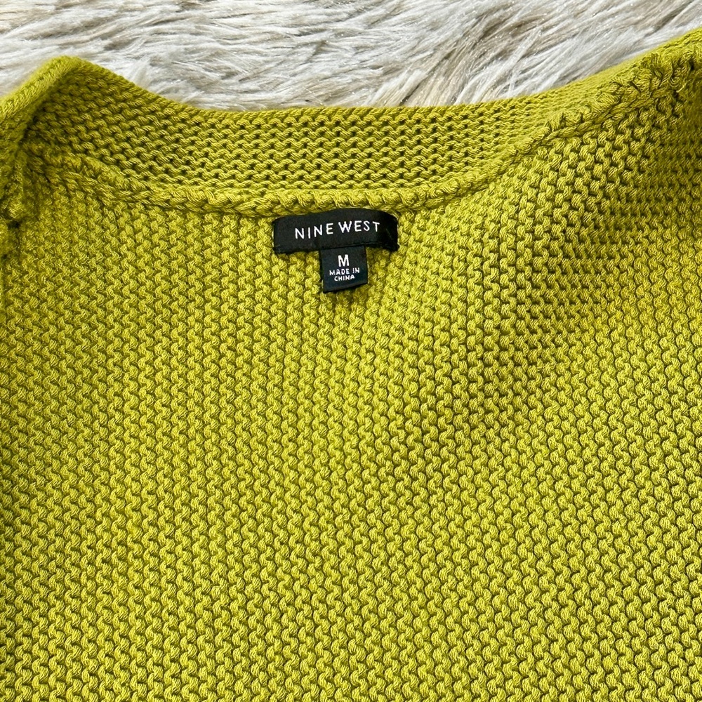 Nine West Chartreuse Women's Cardigan - Picture 4 of 7